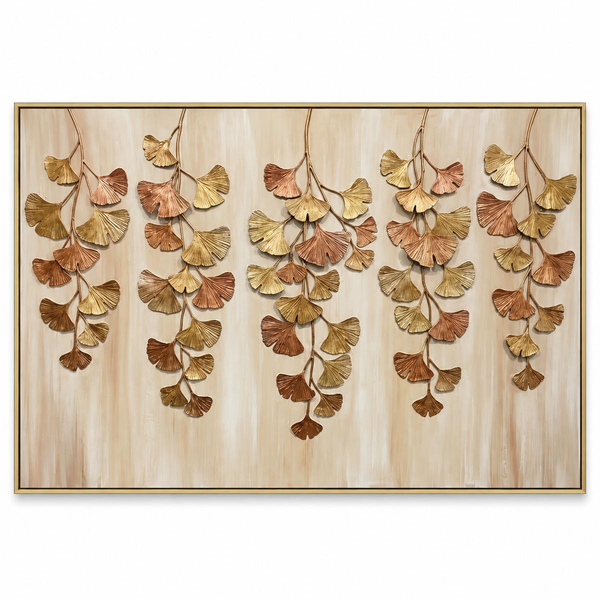ARBYNART Contemporary Luxe Art | Gilded Ginkgo Cascade
