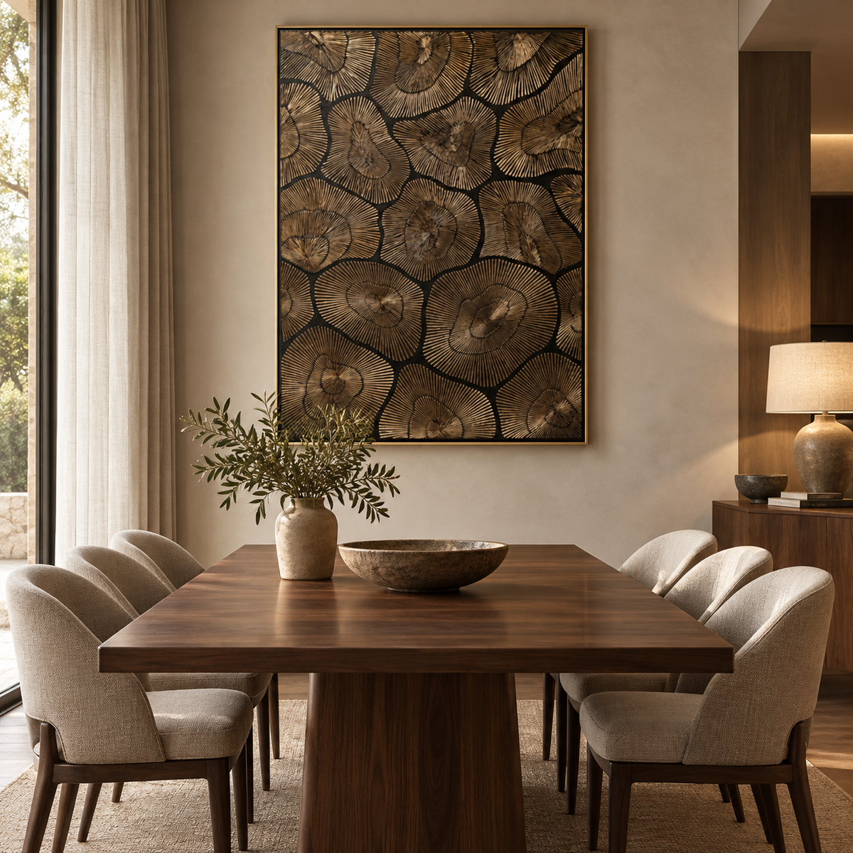 ARBYNART Contemporary Luxe Art | Gilded Halo Rhythm