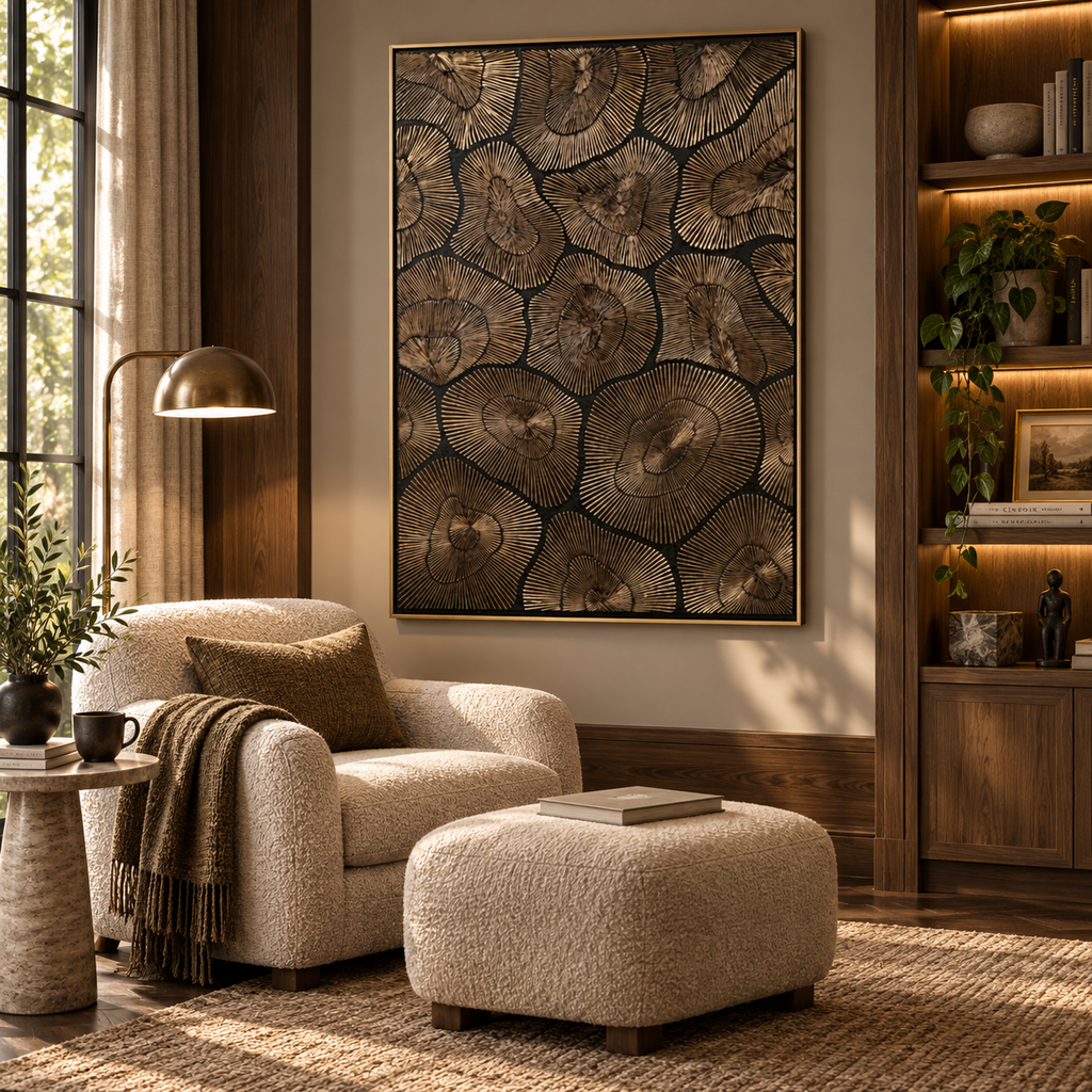 ARBYNART Contemporary Luxe Art | Gilded Halo Rhythm