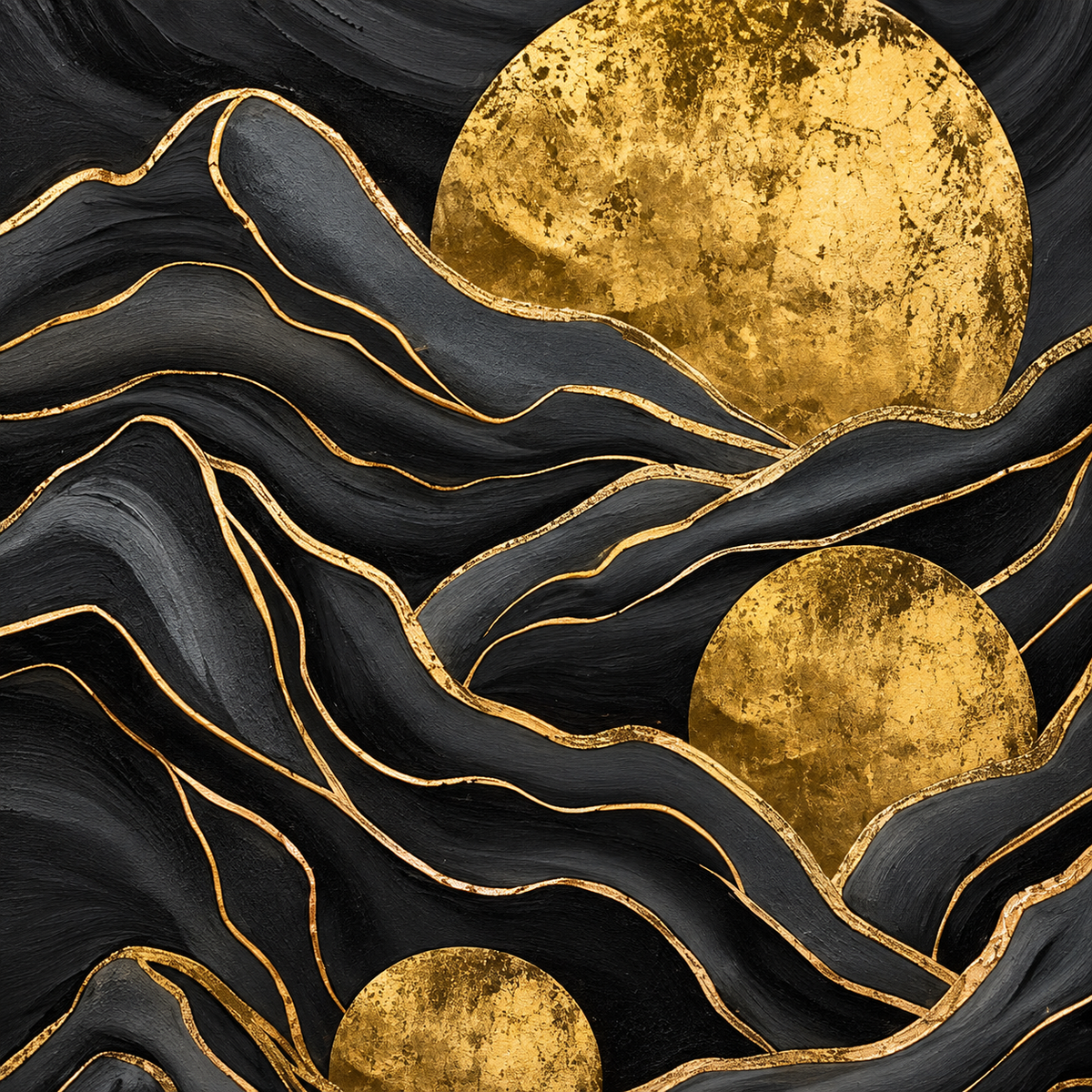 ARBYNART Contemporary Luxe Art | Gilded Horizon Echo