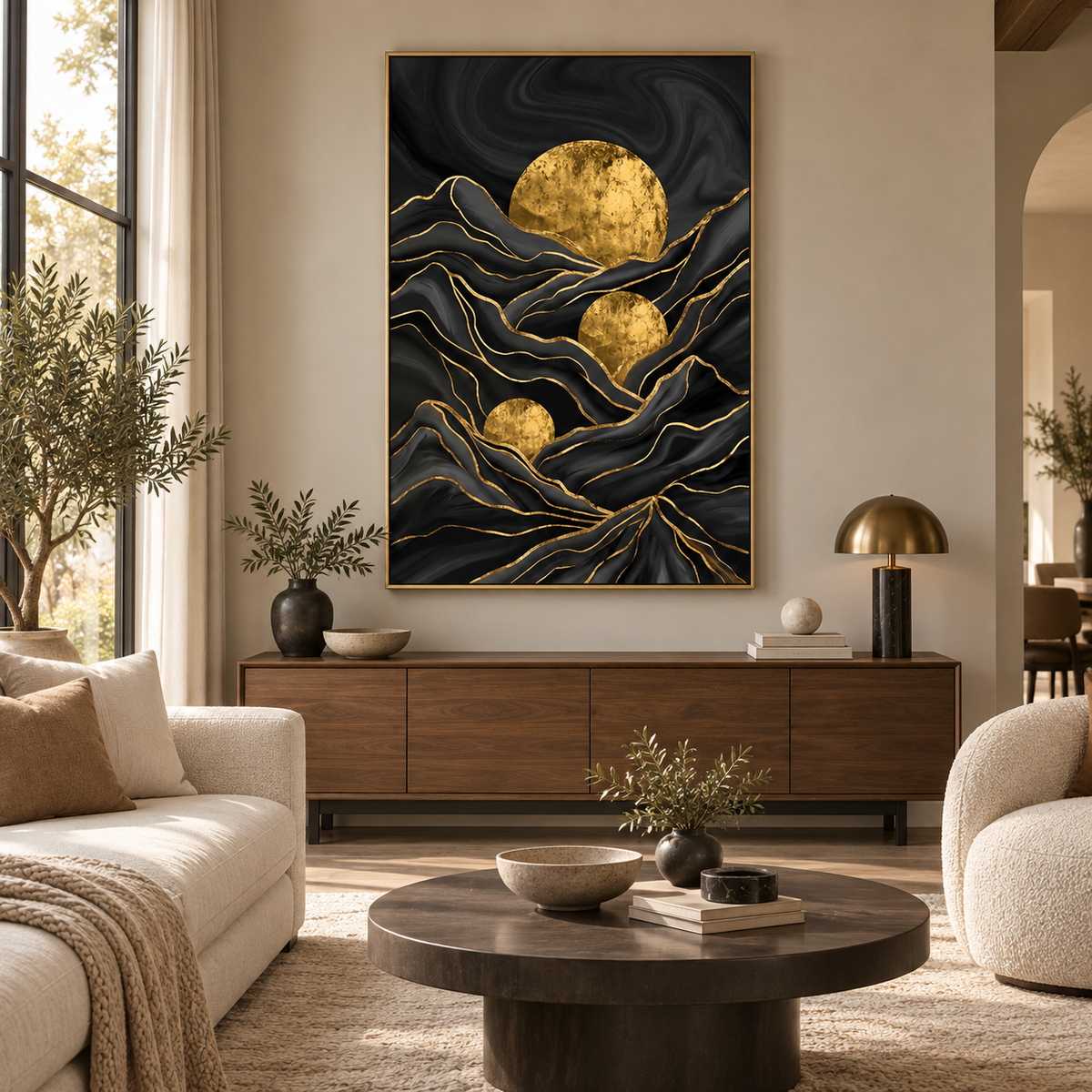 ARBYNART Contemporary Luxe Art | Gilded Horizon Echo