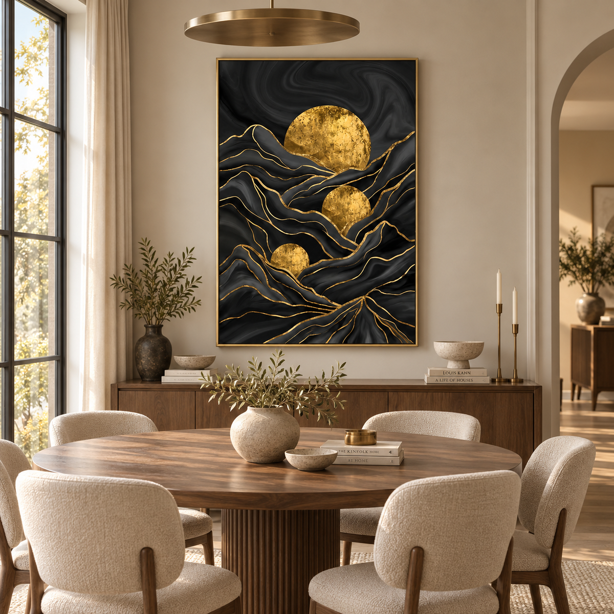 ARBYNART Contemporary Luxe Art | Gilded Horizon Echo