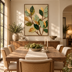 ARBYNART 3D Textured Art | Gilded Leaf Cluster
