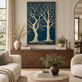 ARBYNART Contemporary Luxe Art | Gilded Midnight Grove