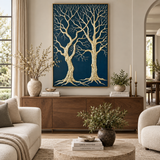 ARBYNART Contemporary Luxe Art | Gilded Midnight Grove