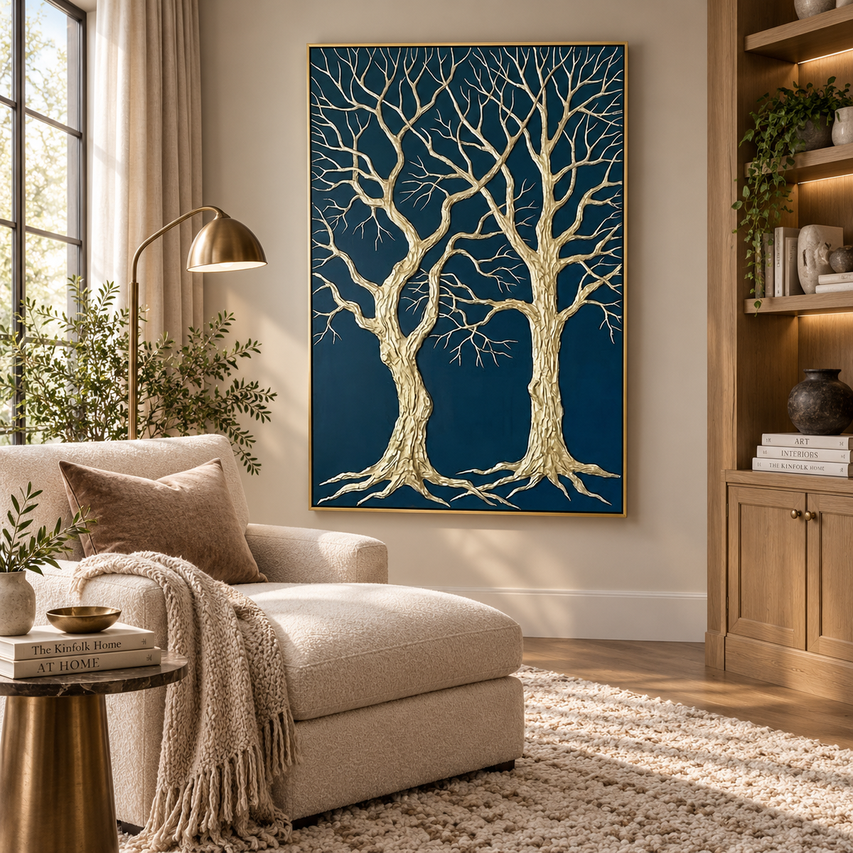 ARBYNART Contemporary Luxe Art | Gilded Midnight Grove