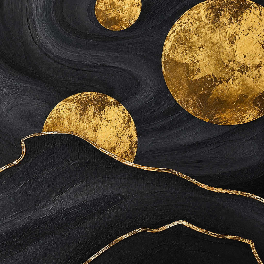 ARBYNART Contemporary Luxe Art | Gilded Moon Passage