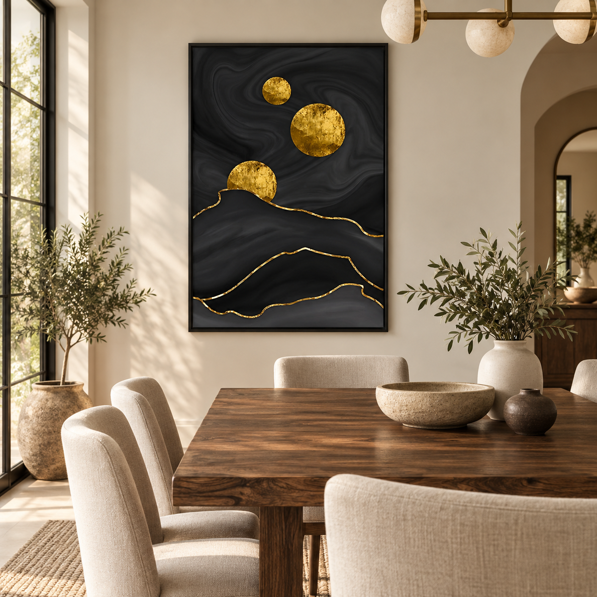 ARBYNART Contemporary Luxe Art | Gilded Moon Passage