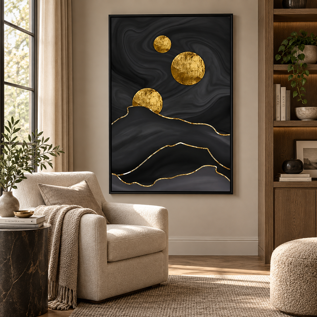 ARBYNART Contemporary Luxe Art | Gilded Moon Passage