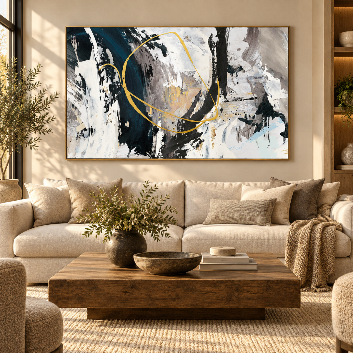 ARBYNART Abstract Art | Gilded Orbit of Midnight