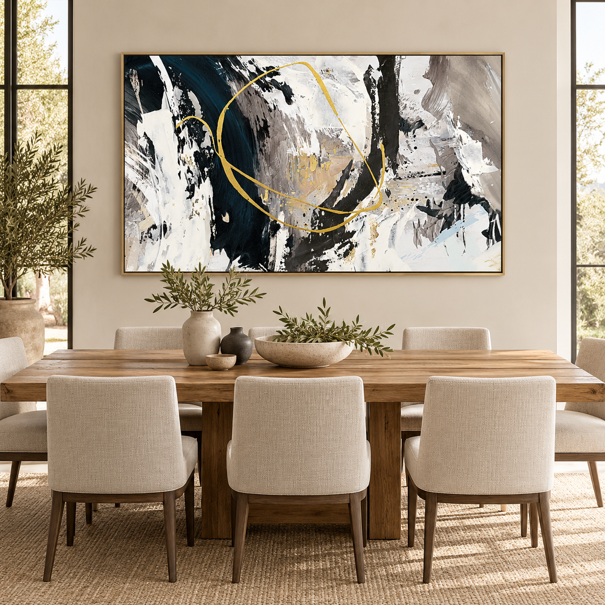 ARBYNART Abstract Art | Gilded Orbit of Midnight