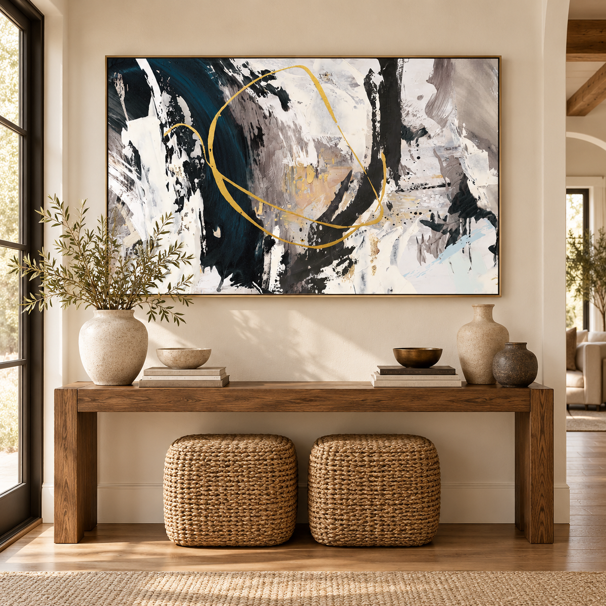 ARBYNART Abstract Art | Gilded Orbit of Midnight