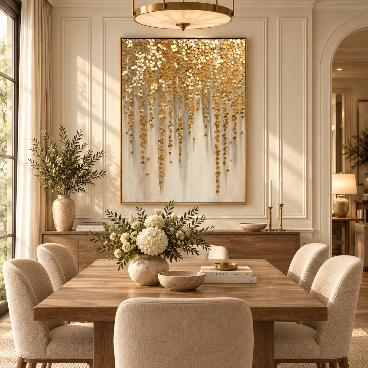 ARBYNART Contemporary Luxe Art | Gilded Petal Falls