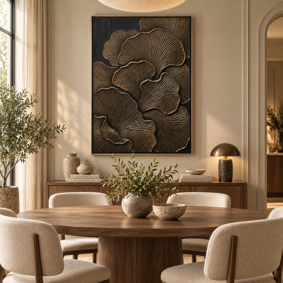 ARBYNART Contemporary Luxe Art | Gilded Petal Whisper