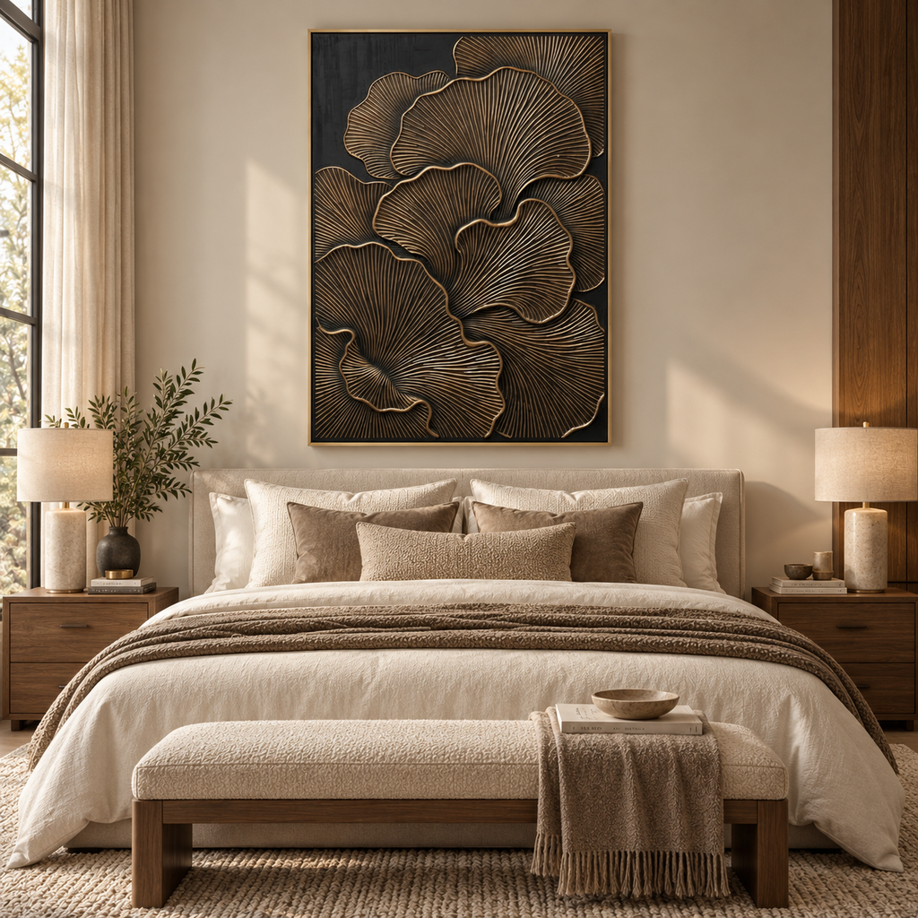 ARBYNART Contemporary Luxe Art | Gilded Petal Whisper