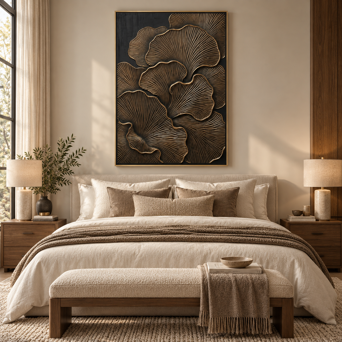 ARBYNART Contemporary Luxe Art | Gilded Petal Whisper