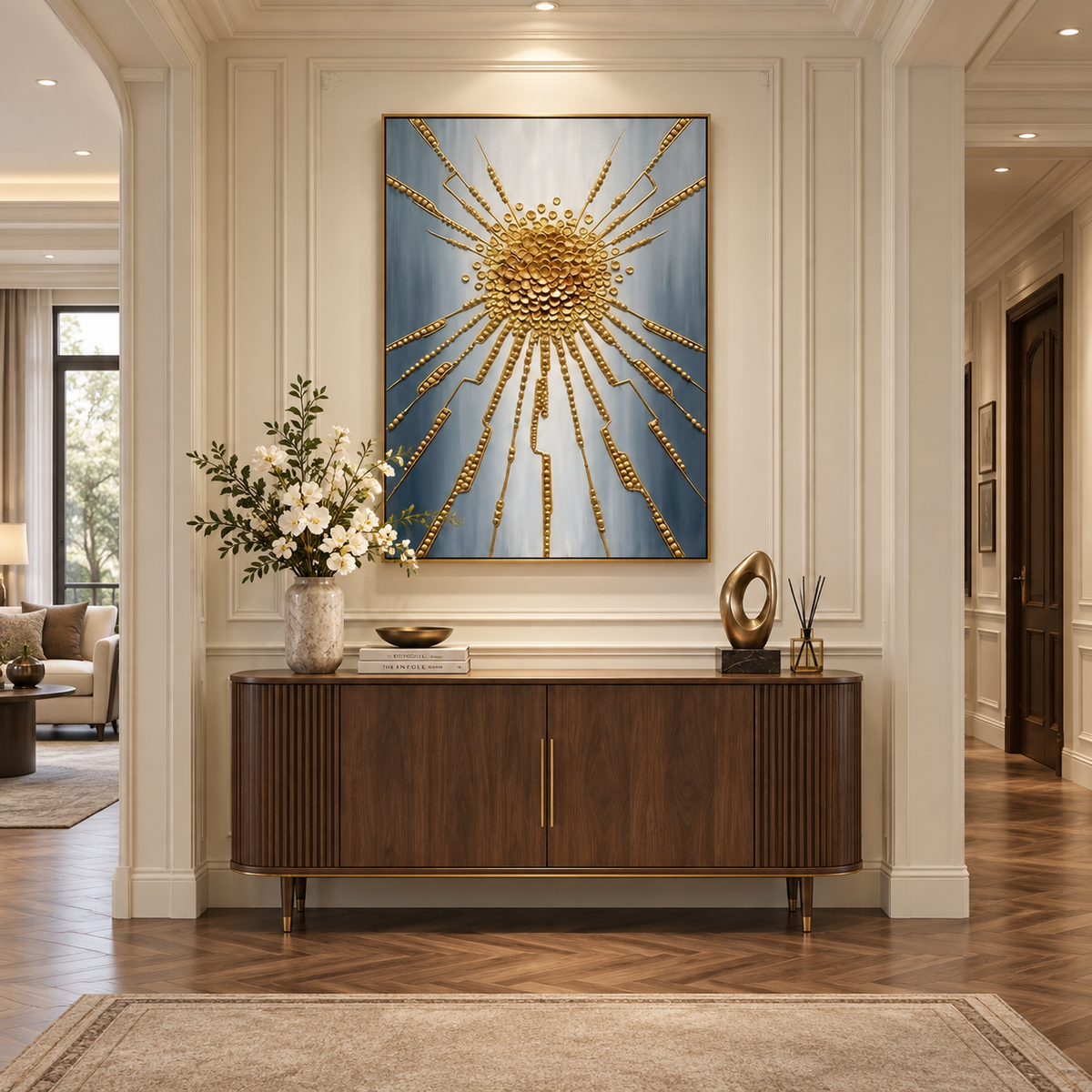 ARBYNART Contemporary Luxe Art | Gilded Radiant Burst
