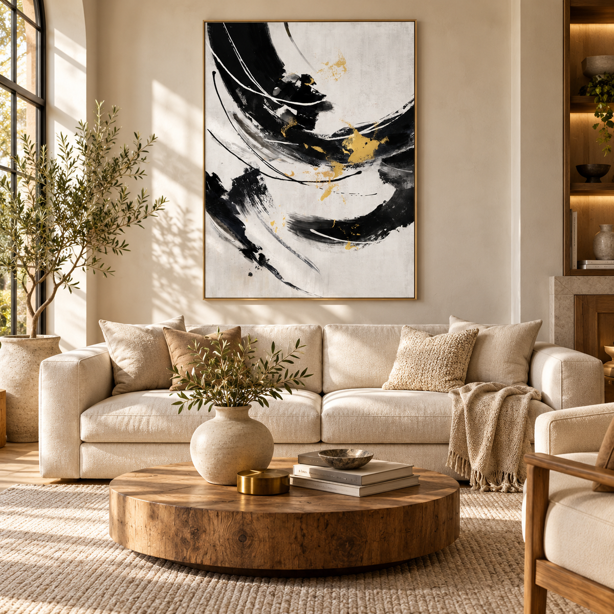 ARBYNART Abstract Art | Gilded Rhythm of the Eclipse