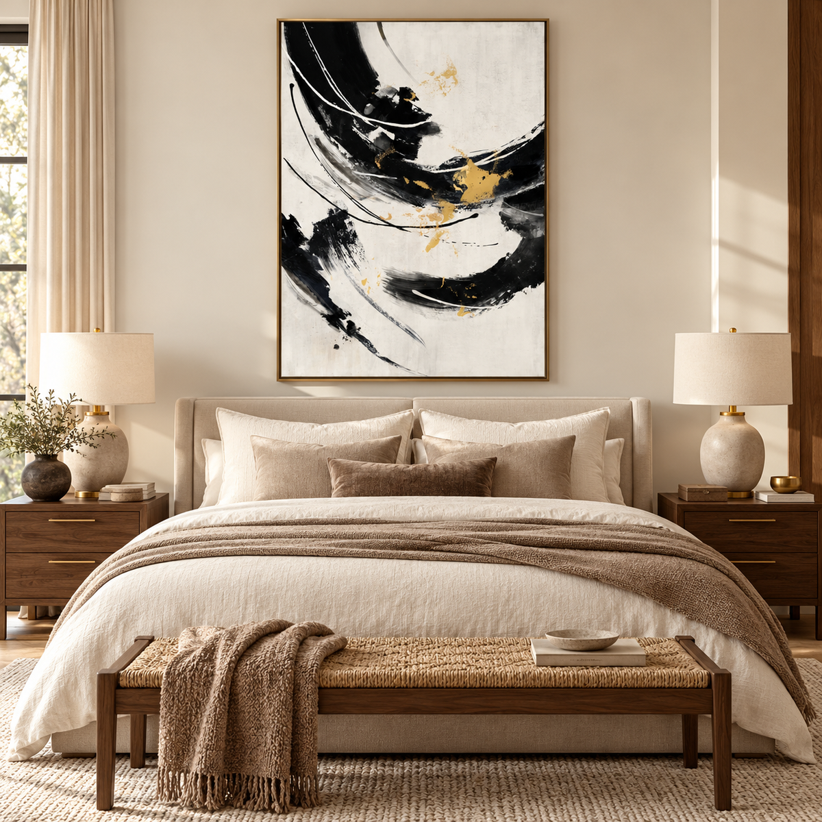 ARBYNART Abstract Art | Gilded Rhythm of the Eclipse