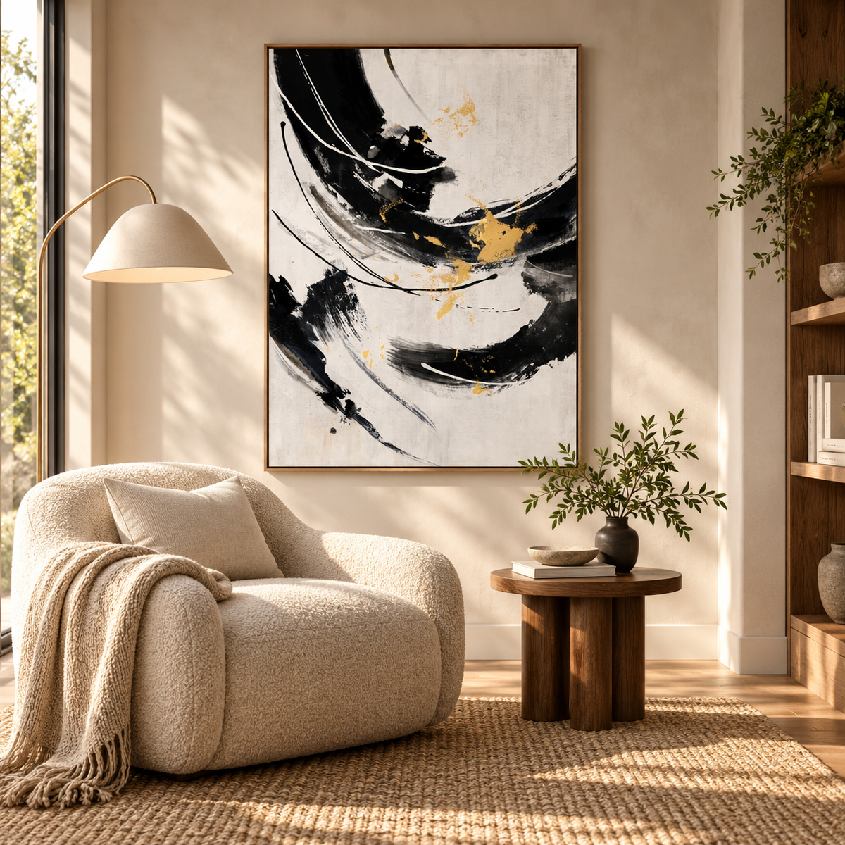ARBYNART Abstract Art | Gilded Rhythm of the Eclipse