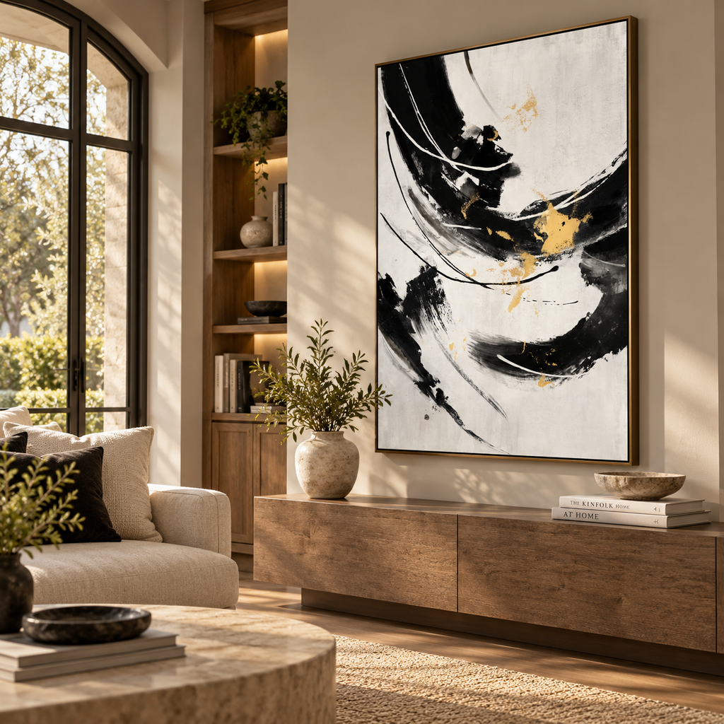 ARBYNART Abstract Art | Gilded Rhythm of the Eclipse