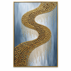 ARBYNART Contemporary Luxe Art | Gilded River Curve