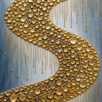 ARBYNART Contemporary Luxe Art | Gilded River Curve