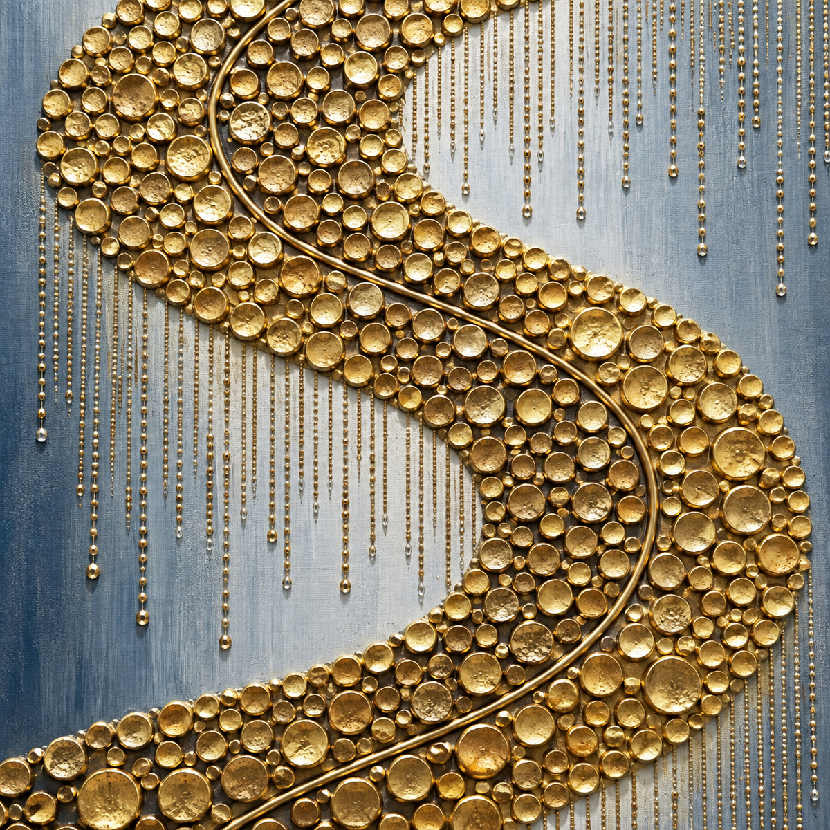 ARBYNART Contemporary Luxe Art | Gilded River Curve