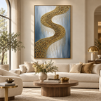 ARBYNART Contemporary Luxe Art | Gilded River Curve
