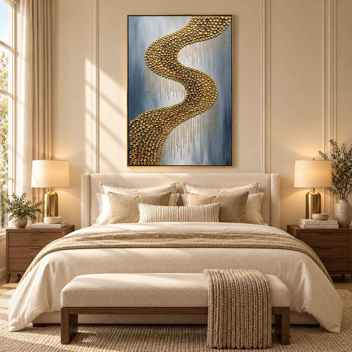 ARBYNART Contemporary Luxe Art | Gilded River Curve