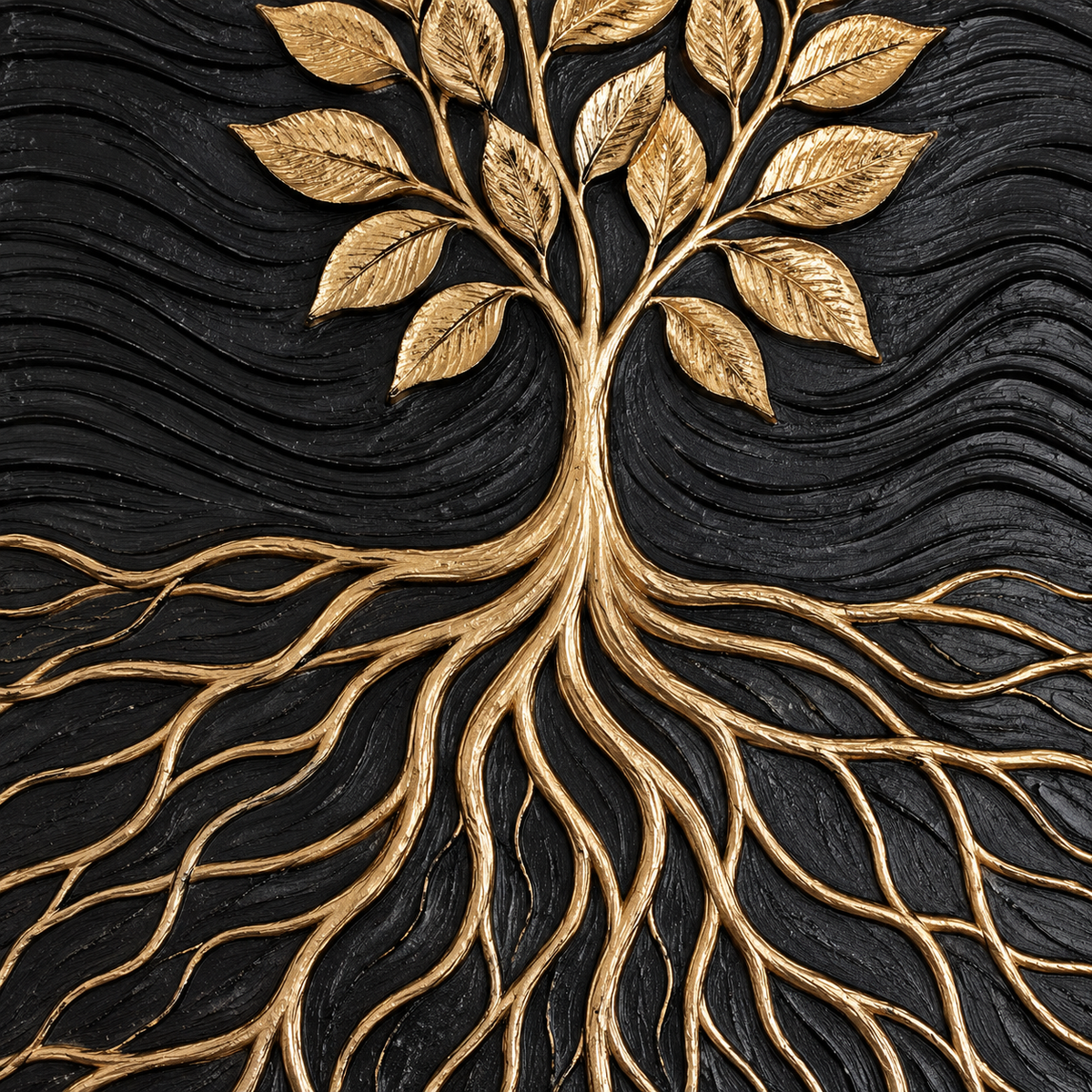 ARBYNART Contemporary Luxe Art | Gilded Rooted Grace
