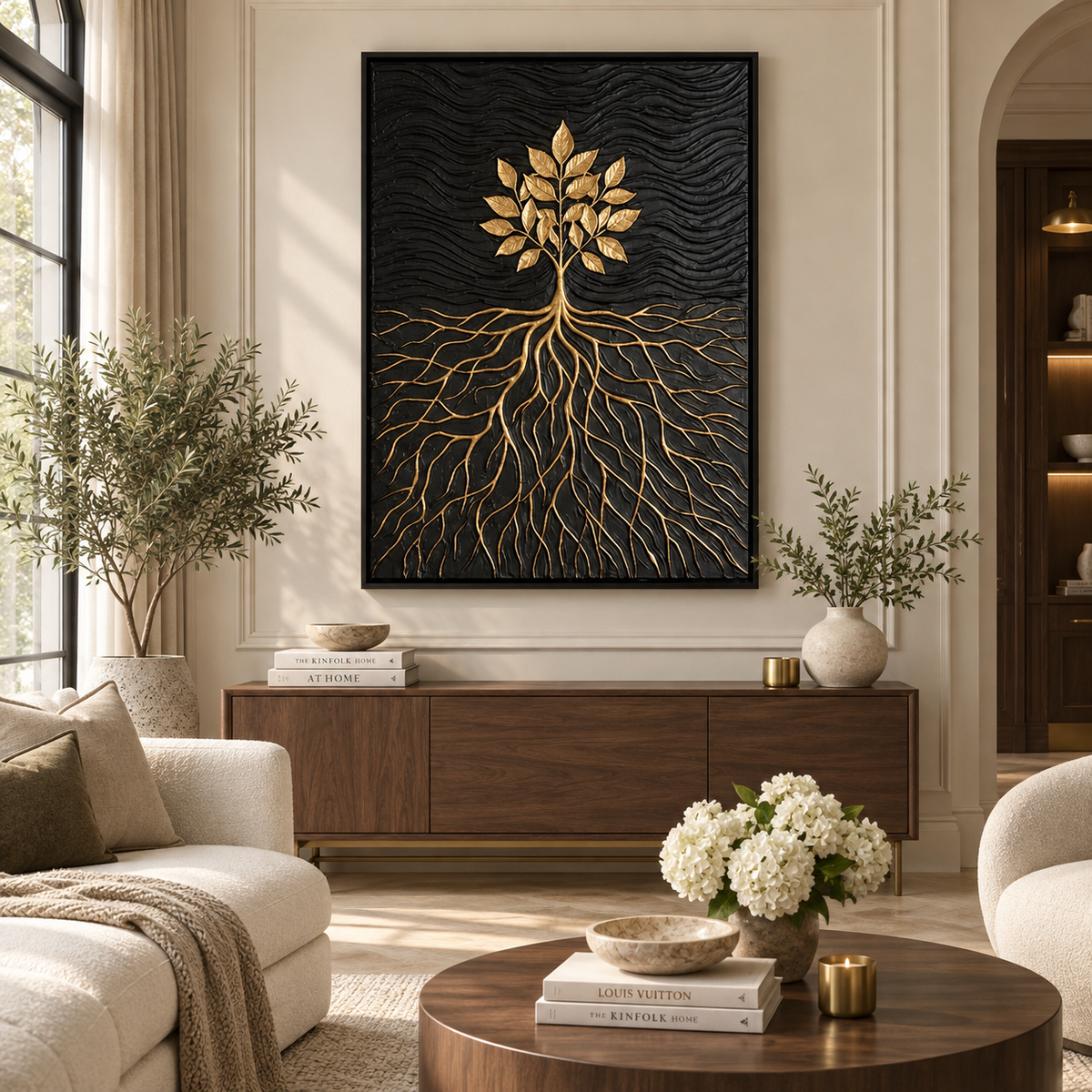 ARBYNART Contemporary Luxe Art | Gilded Rooted Grace
