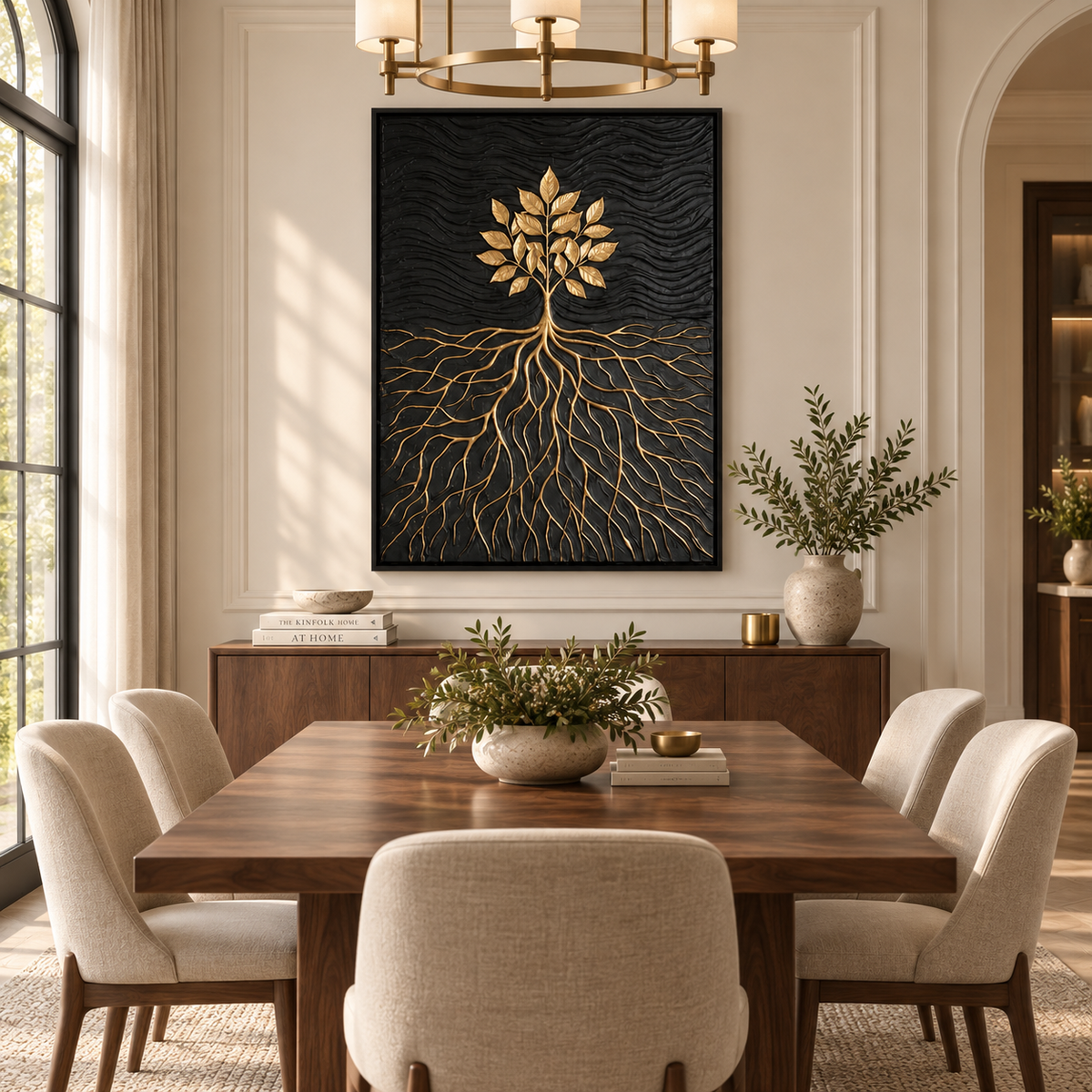 ARBYNART Contemporary Luxe Art | Gilded Rooted Grace