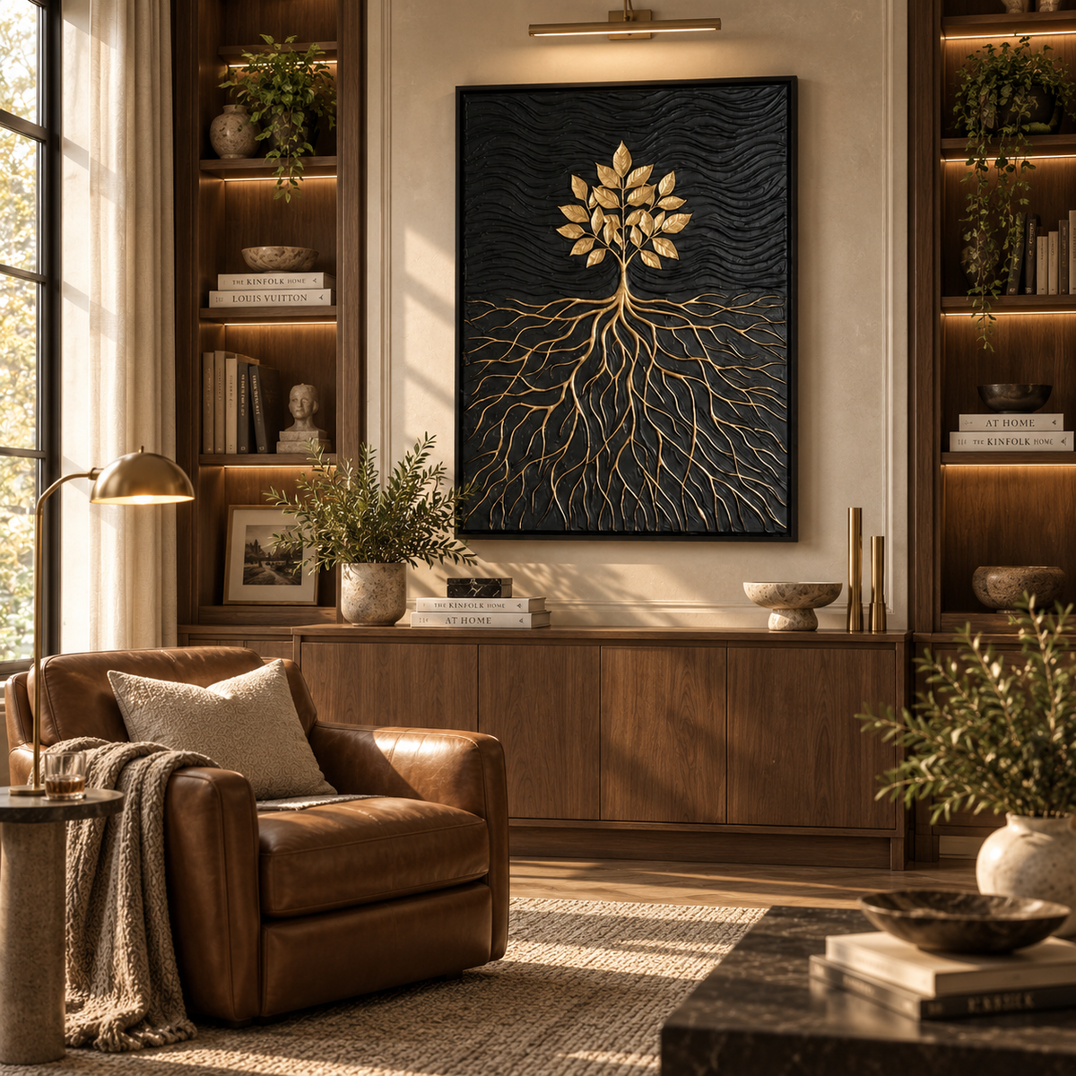ARBYNART Contemporary Luxe Art | Gilded Rooted Grace