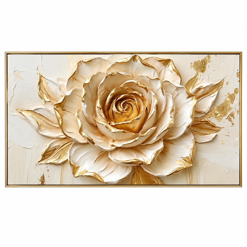 ARBYNART Contemporary Luxe Art | Gilded Rose Bloom