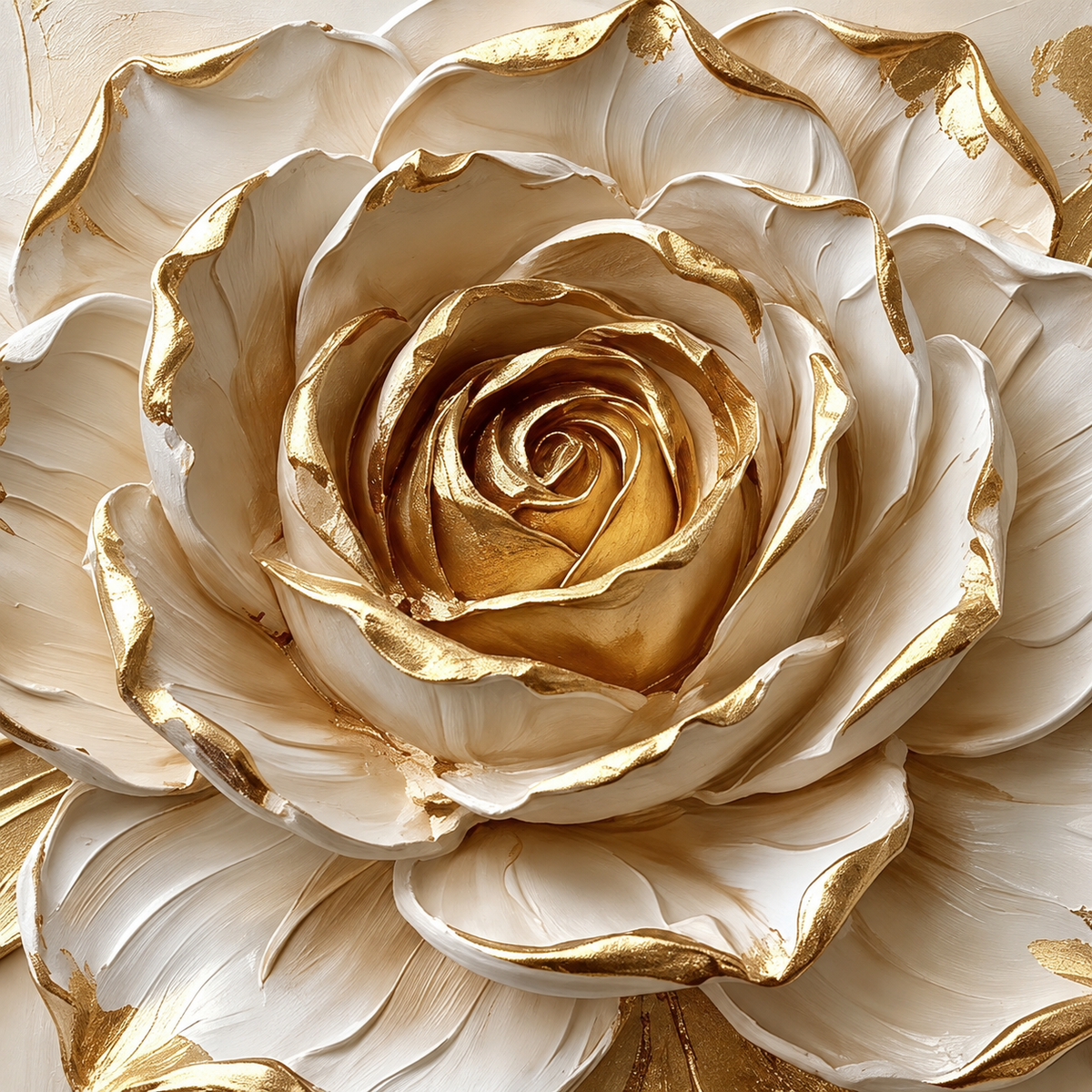 ARBYNART Contemporary Luxe Art | Gilded Rose Bloom