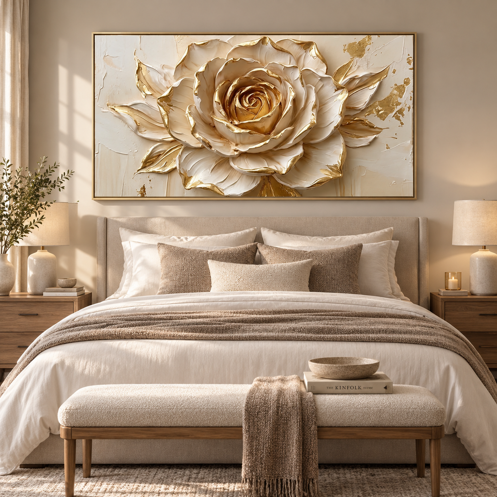 ARBYNART Contemporary Luxe Art | Gilded Rose Bloom