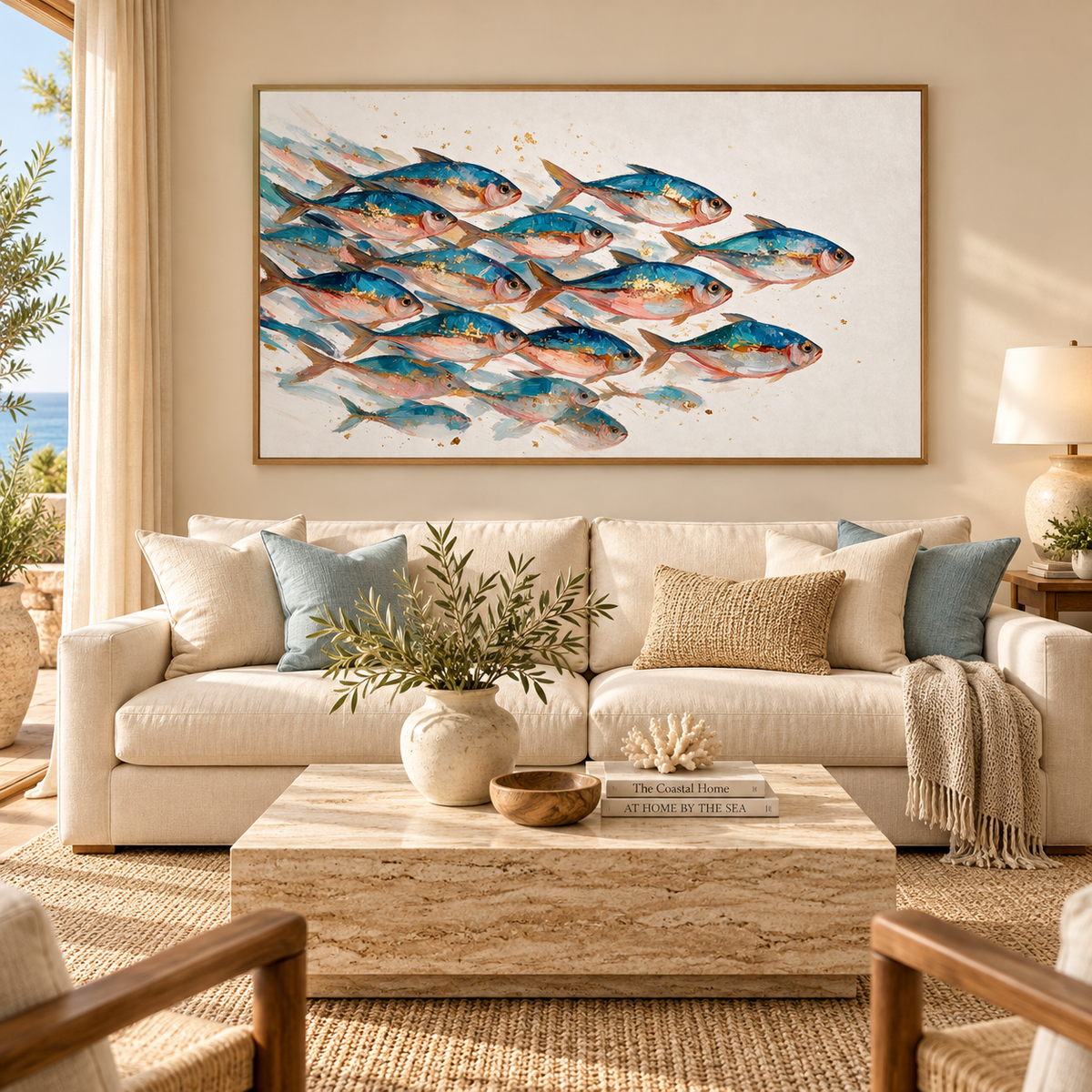 ARBYNART Abstract Art | Gilded Shoal in Motion