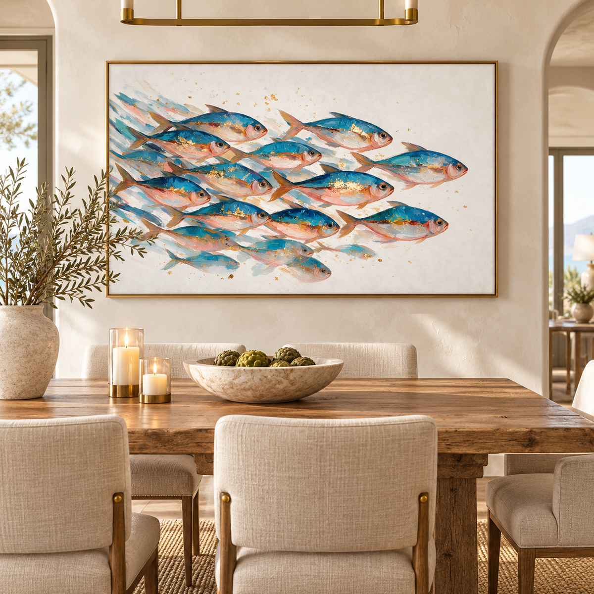 ARBYNART Abstract Art | Gilded Shoal in Motion