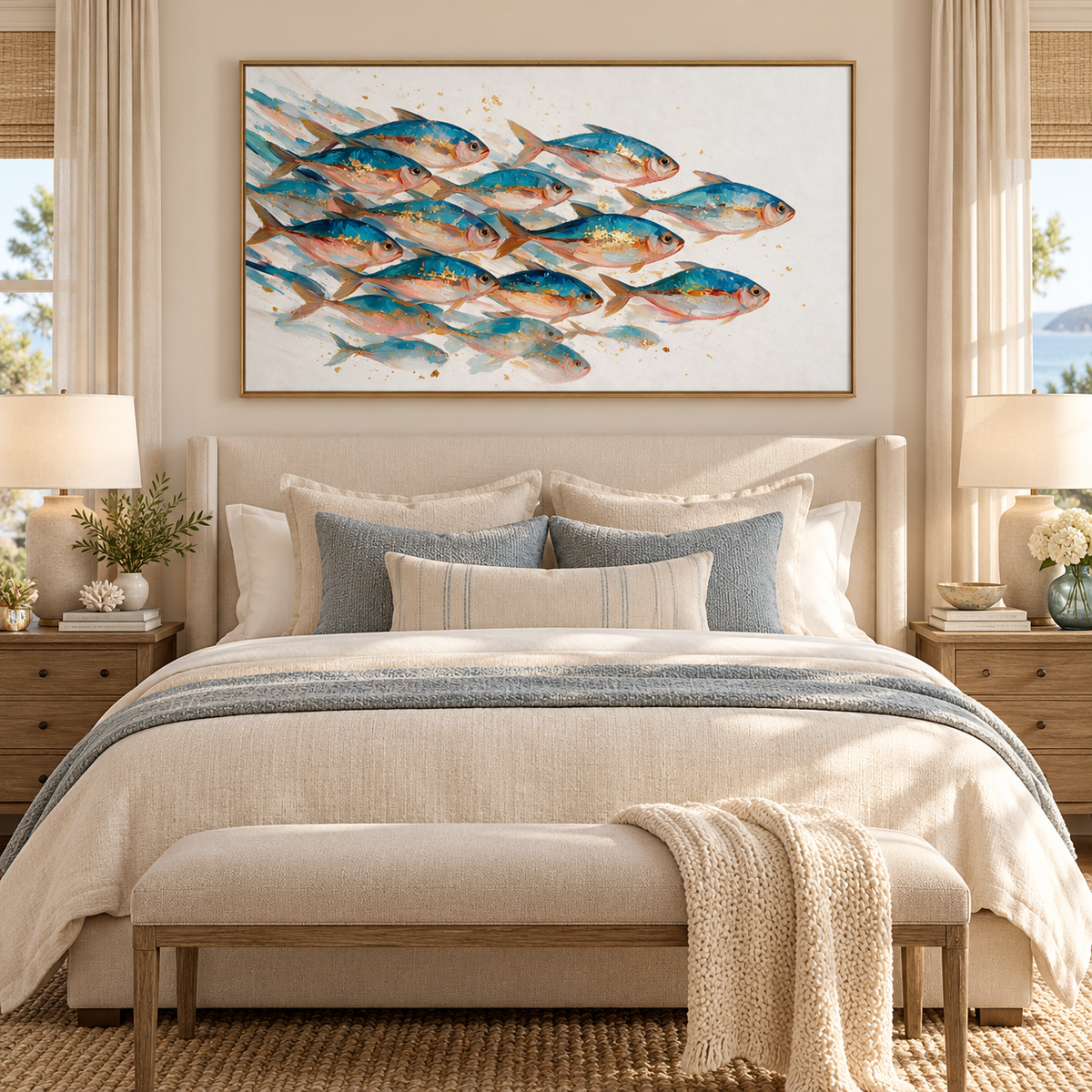 ARBYNART Abstract Art | Gilded Shoal in Motion
