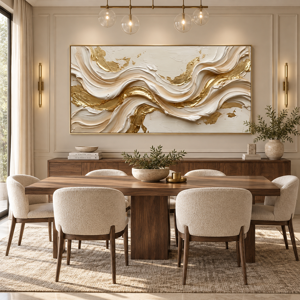 ARBYNART Contemporary Luxe Art | Gilded Silk Current