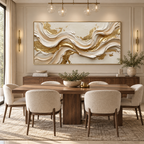 ARBYNART Contemporary Luxe Art | Gilded Silk Current