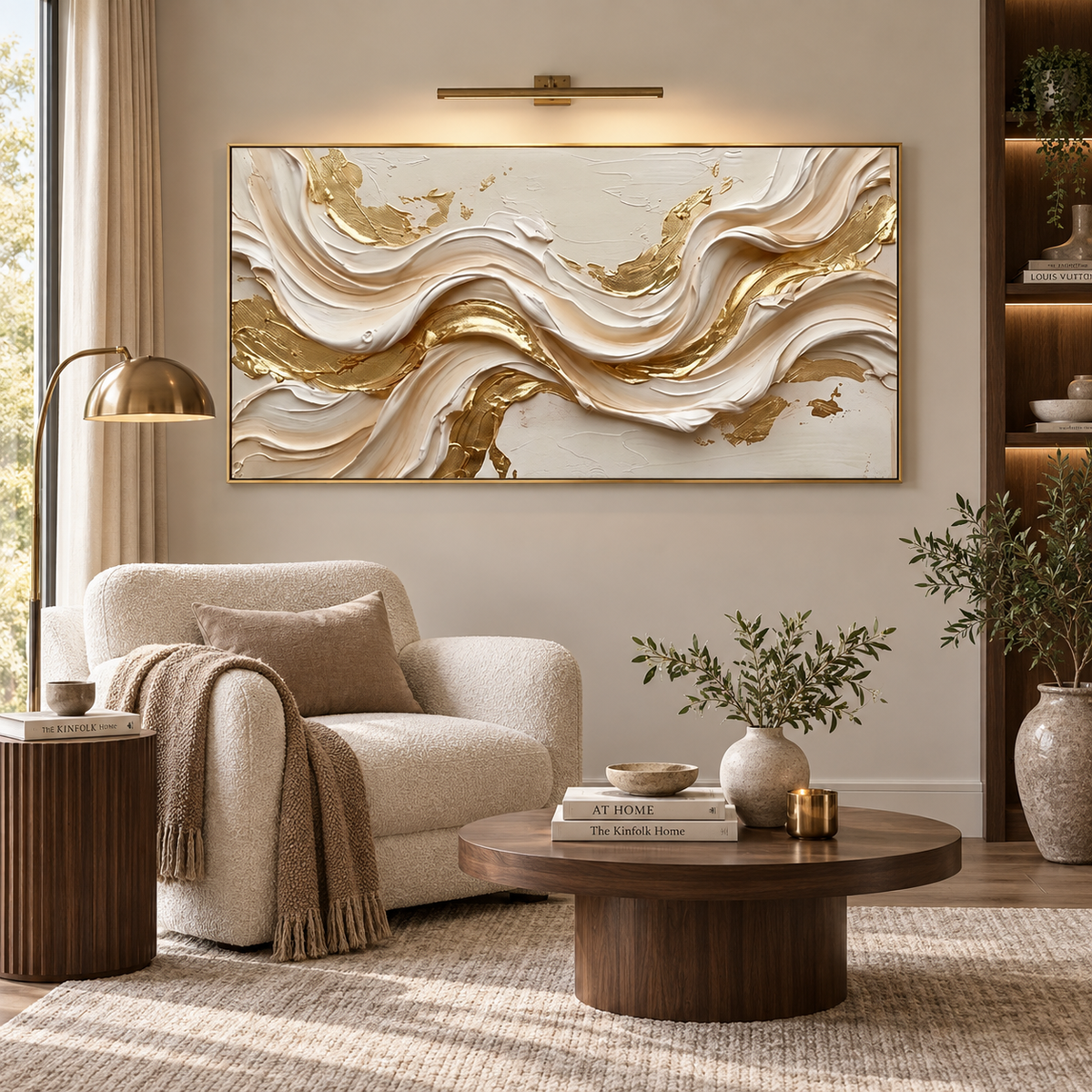 ARBYNART Contemporary Luxe Art | Gilded Silk Current