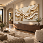 ARBYNART Contemporary Luxe Art | Gilded Silk Current