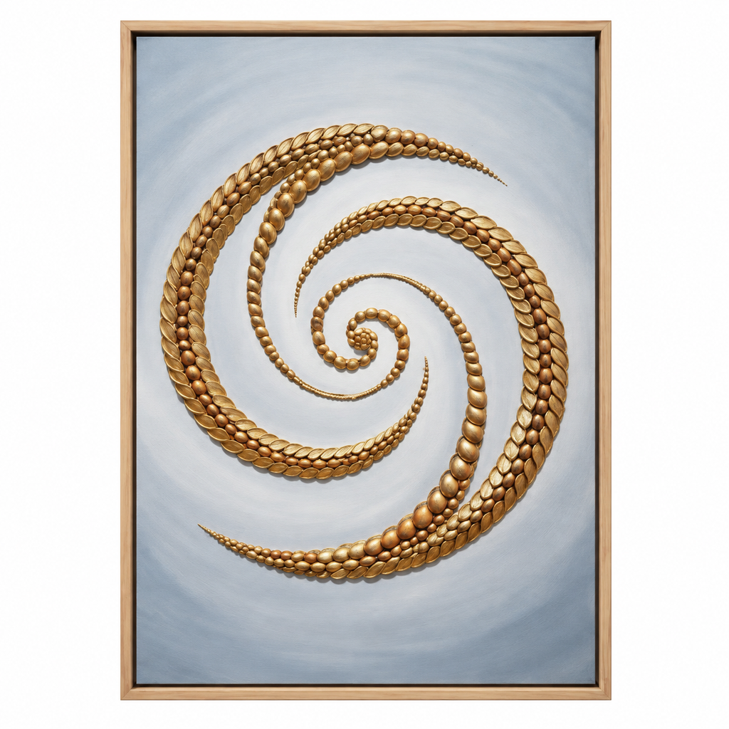 ARBYNART Contemporary Luxe Art | Gilded Spiral Drift
