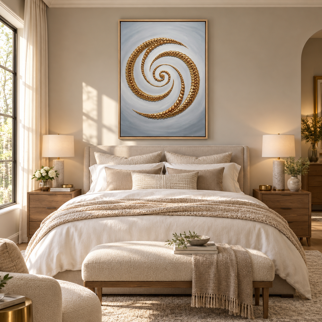 ARBYNART Contemporary Luxe Art | Gilded Spiral Drift