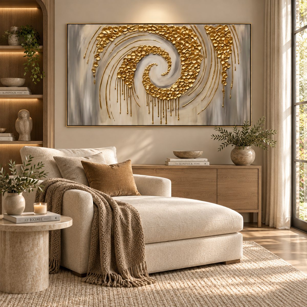 ARBYNART Contemporary Luxe Art | Gilded Spiral Veil