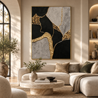 ARBYNART Contemporary Luxe Art | Gilded Stone Divide
