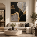 ARBYNART Contemporary Luxe Art | Gilded Stone Divide