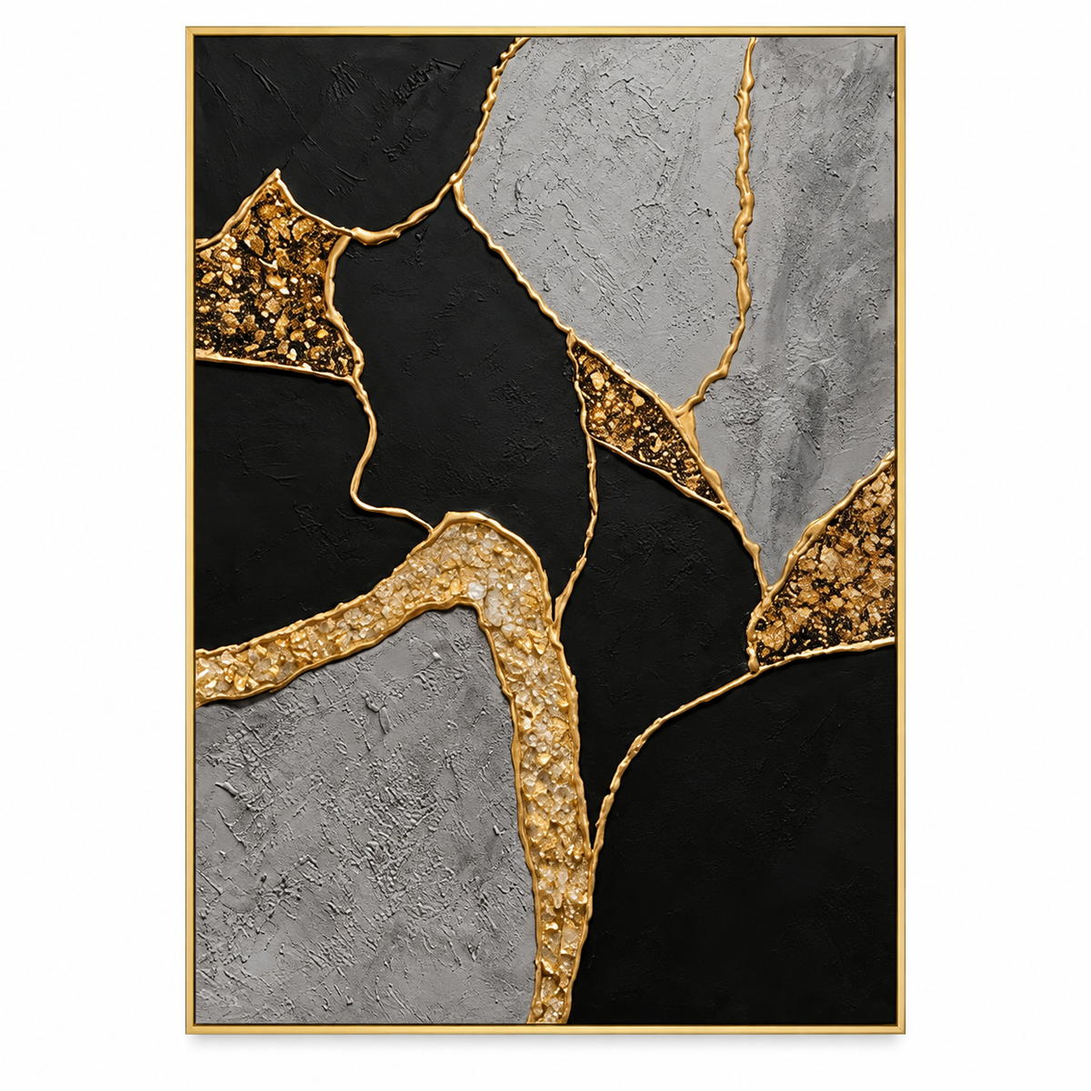 ARBYNART Contemporary Luxe Art | Gilded Stone Divide